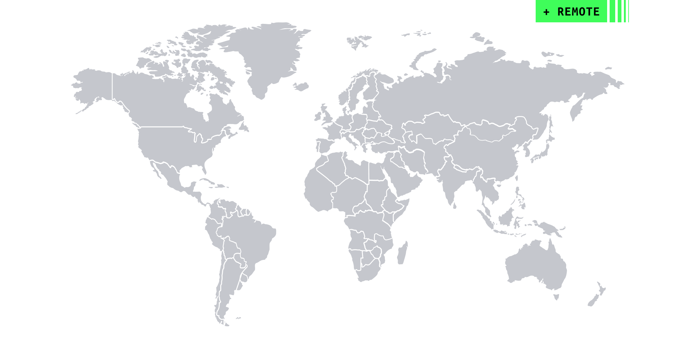 Office locations on a world map: San Francisco, US; London, UK; Groningen, NL; and remote.