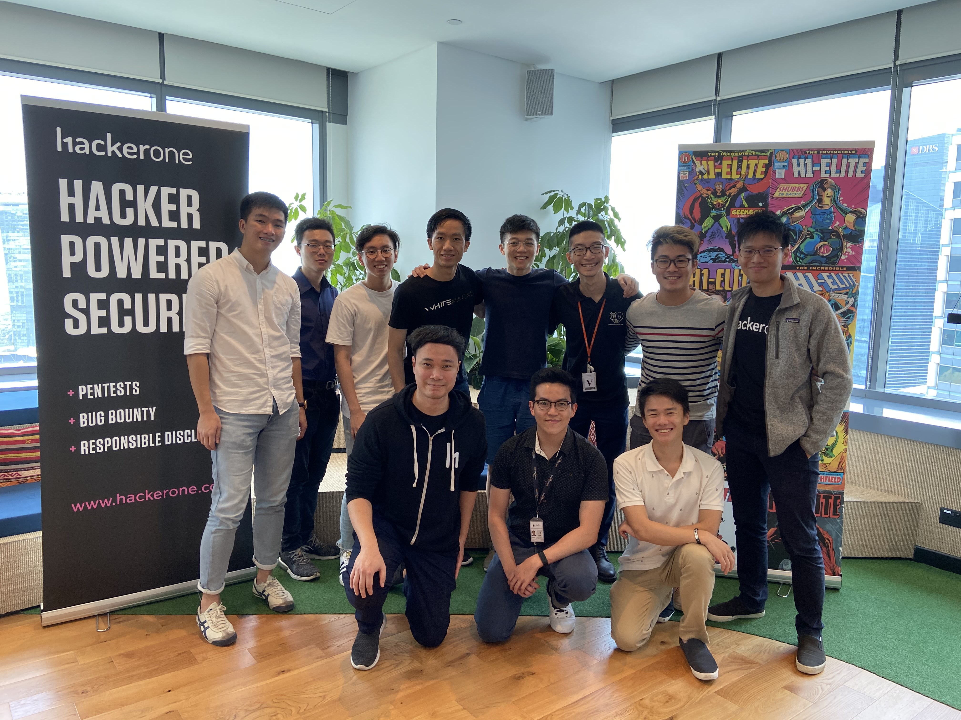 Photo Caption: Prior to COVID-19, a group of students from the WhiteHats Society at Singapore Management University (SMU) visited with HackerOne to learn more about ethical hacking and HackerOne, share knowledge, and educate the next generation of cyber defenders.   