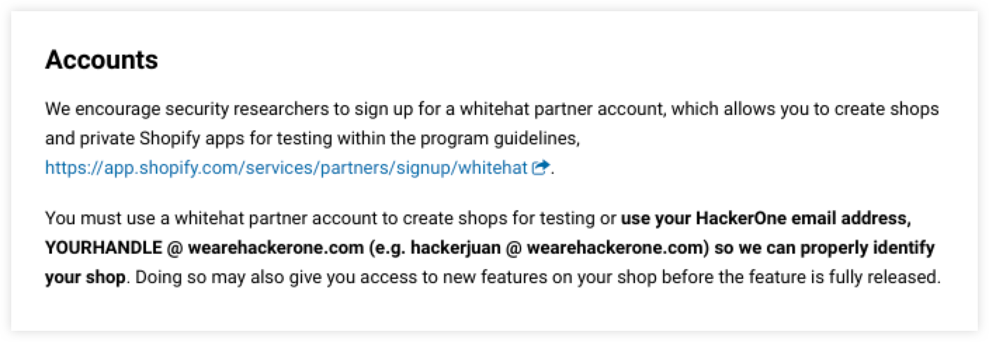 Shopify using Hacker Email Aliases to create accounts for hackers