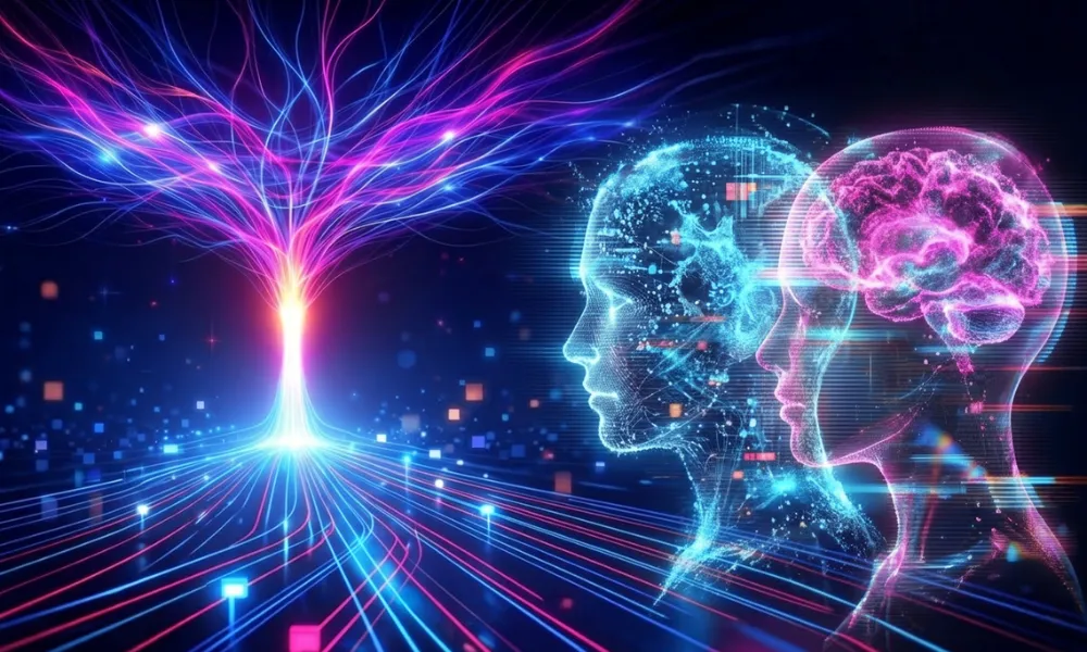 Brains on Digital Background