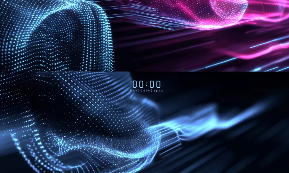 Countdown on Digital Background