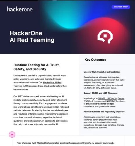 AI Red Teaming Solution Brief