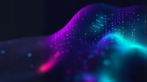 Digital waves on a black background
