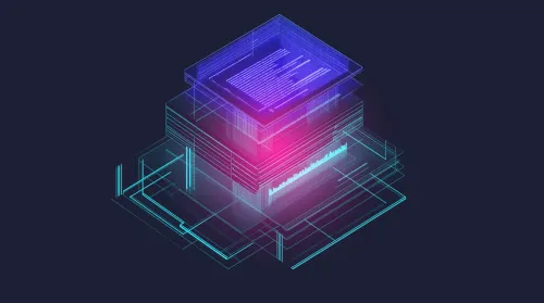 Digital platform on a dark background