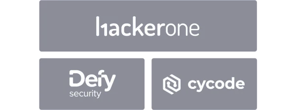 Hackerone, Defy Security, Cycode Logos