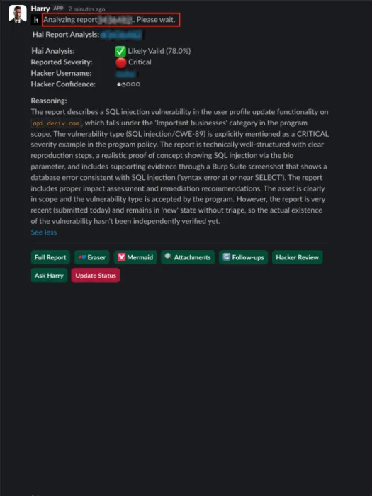 Demo of Harry in action